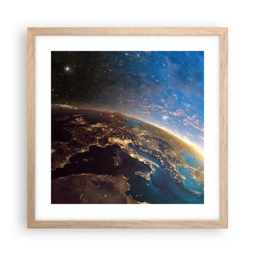 Plakat w ramie jasny dąb - Spójrzmy na siebie z dystansu - 40x40 cm