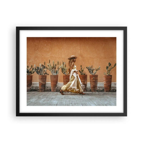 Plakat w czarnej ramie - W stylu hippie - 50x40 cm