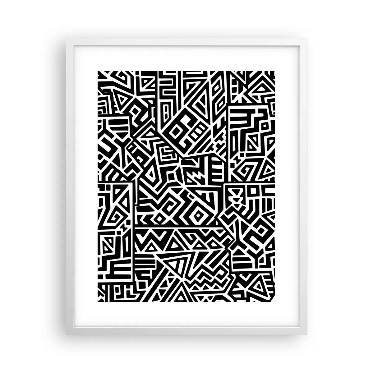 Plakat w białej ramie - Kompozycja prekolumbijska - 40x50 cm