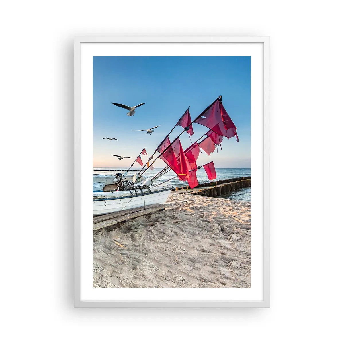 Plakat w białej ramie - Zasłużony odpoczynek - 50x70 cm