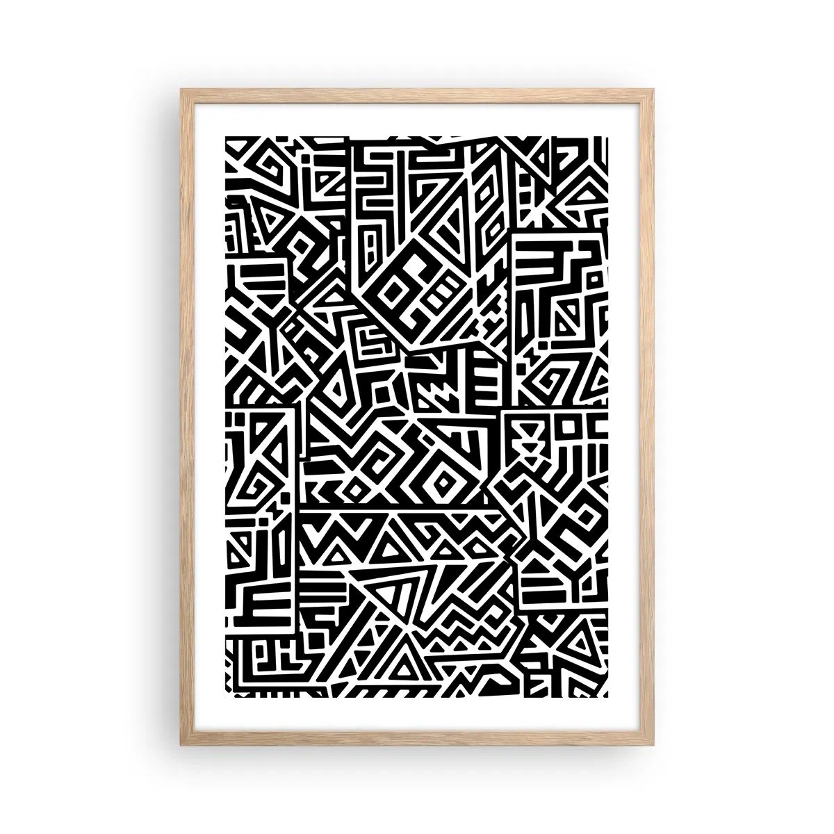 Plakat w ramie jasny dąb - Kompozycja prekolumbijska - 50x70 cm