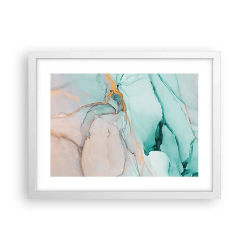 Plakat w białej ramie - Taniec kształtów i barw - 40x30 cm