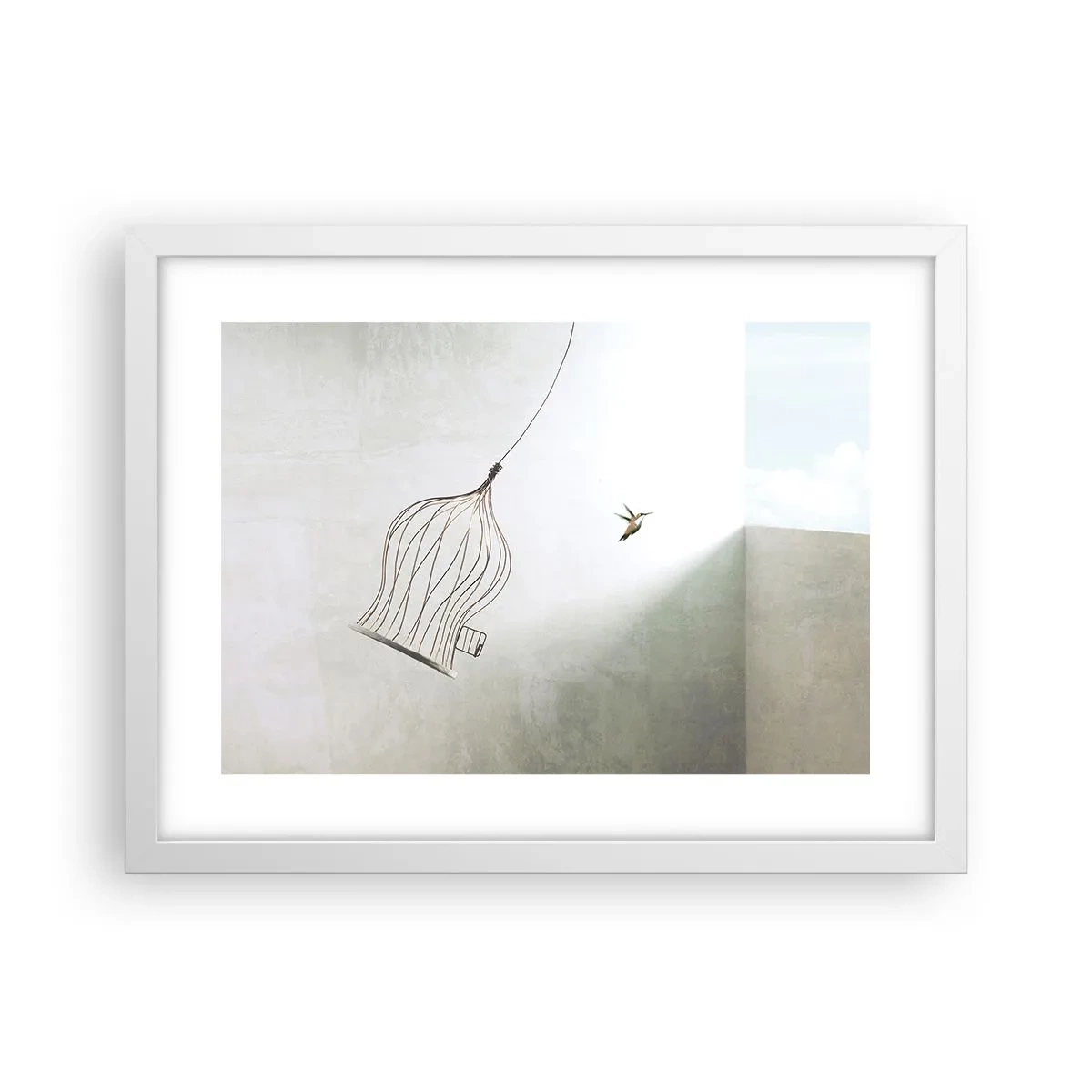 Plakat w białej ramie - W swoim żywiole - 40x30 cm