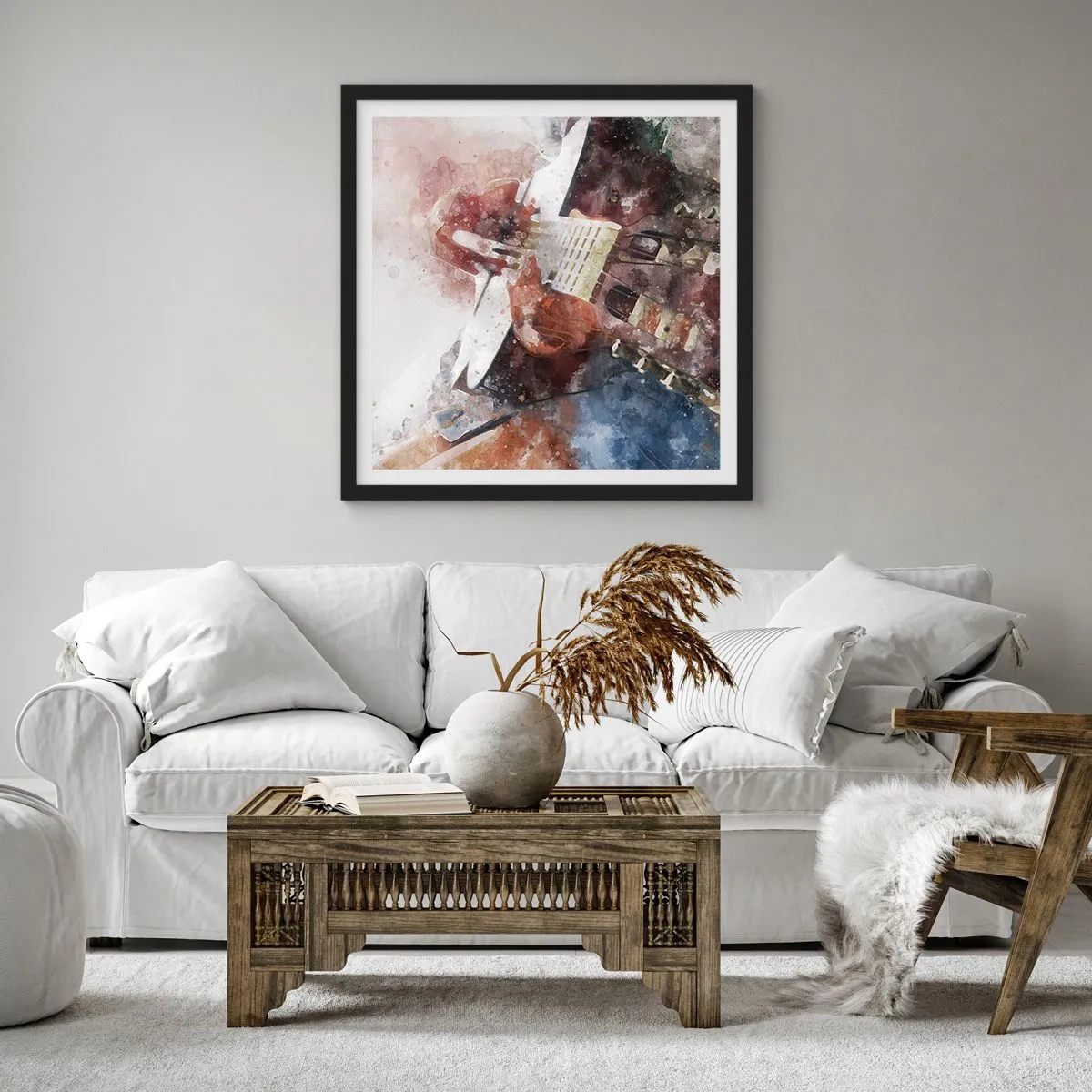 Plakat w czarnej ramie - I co o tym myślisz? - 30x30 cm