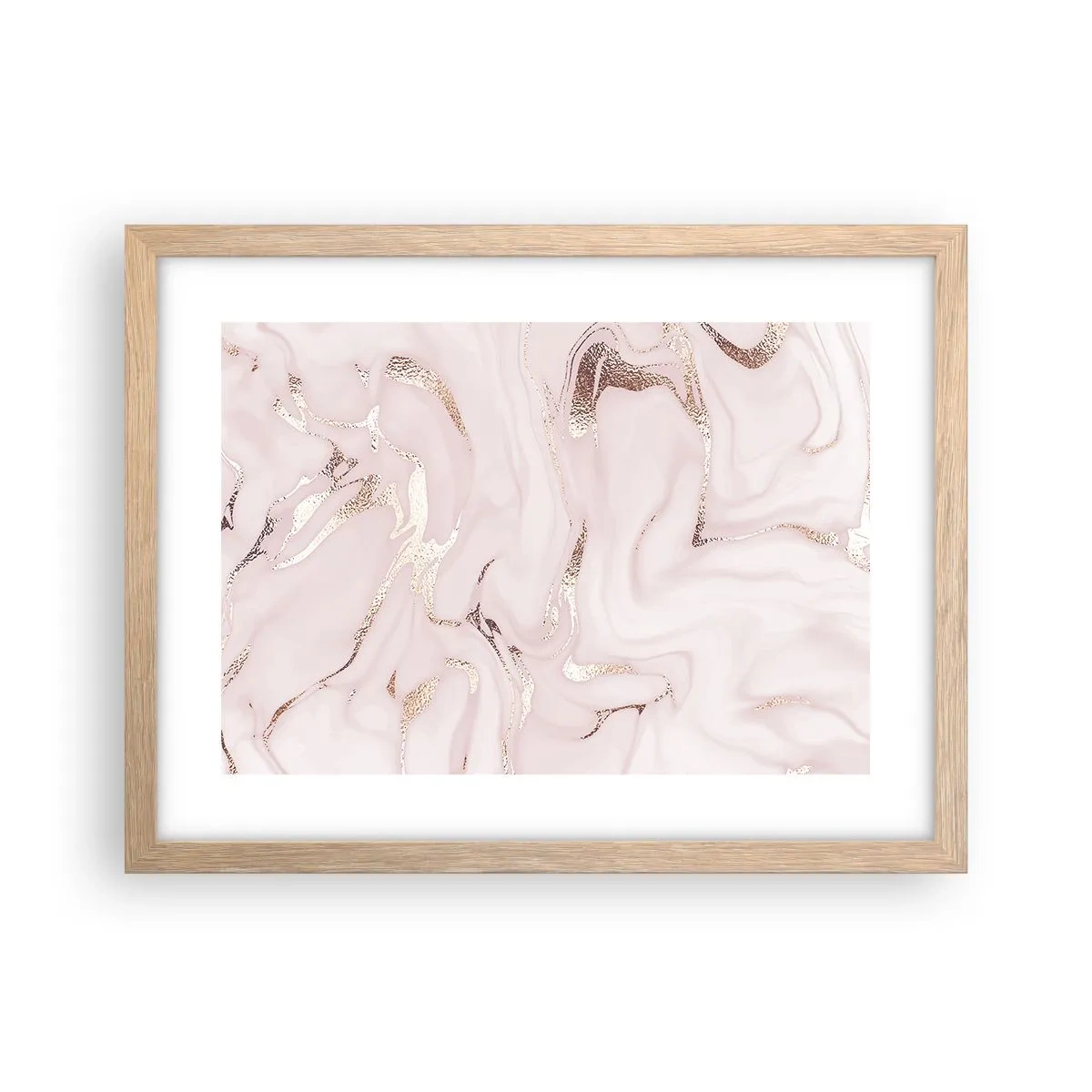 Plakat w ramie jasny dąb - W różowym szale - 40x30 cm