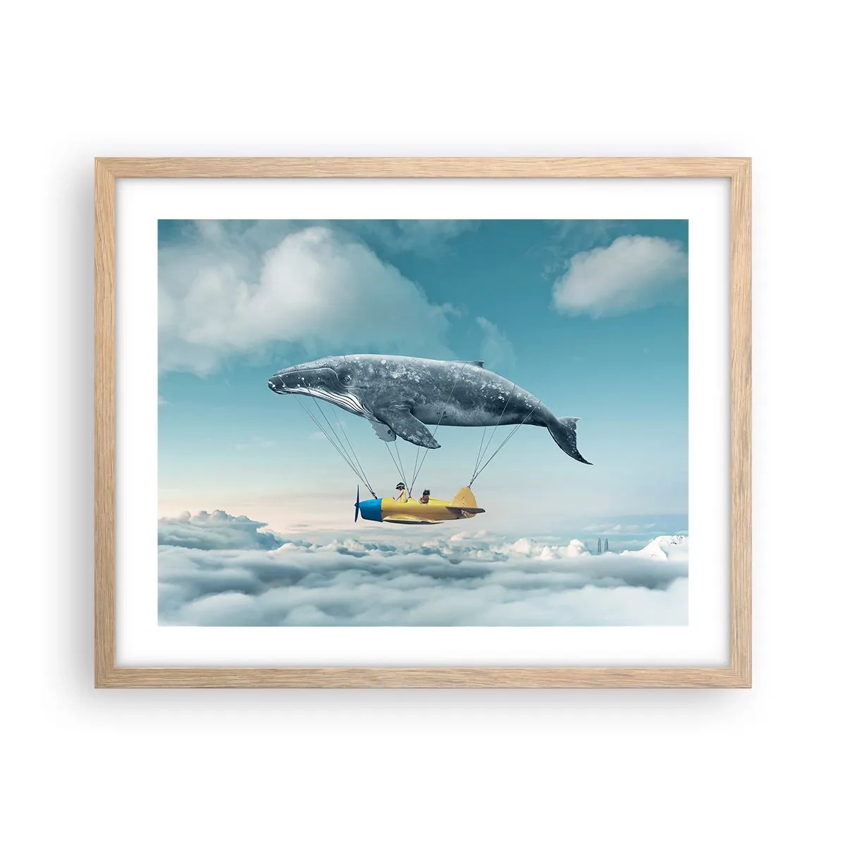 Plakat w ramie jasny dąb - Dlaczego nie? - 50x40 cm