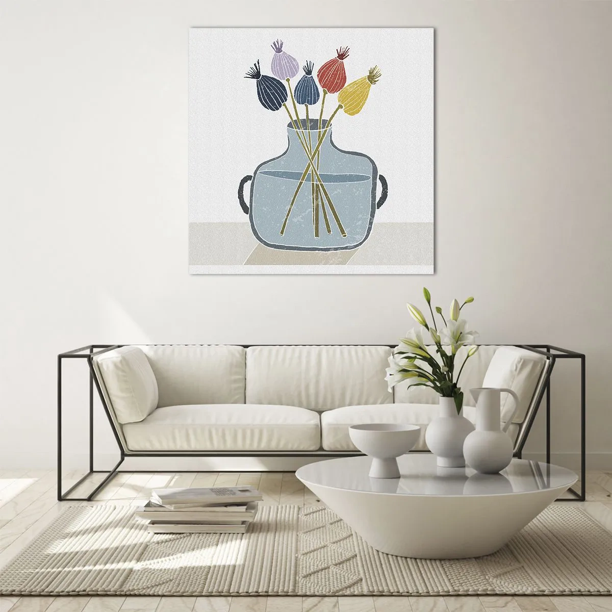 Obraz na szkle - Jak makiem zasiał - 60x60 cm