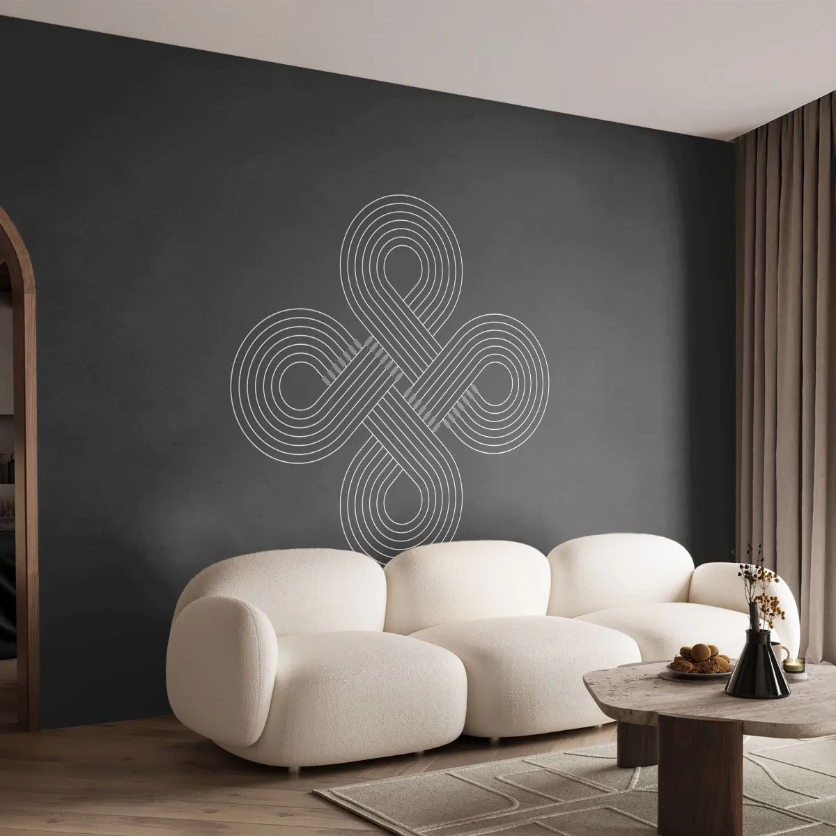 Fototapeta Premium Canvas - W duchu celtyckim - Abstrakcja, Sztuka, Minimalizm - 450x315 cm