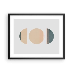 Plakat w czarnej ramie - Koło za kołem - 50x40 cm