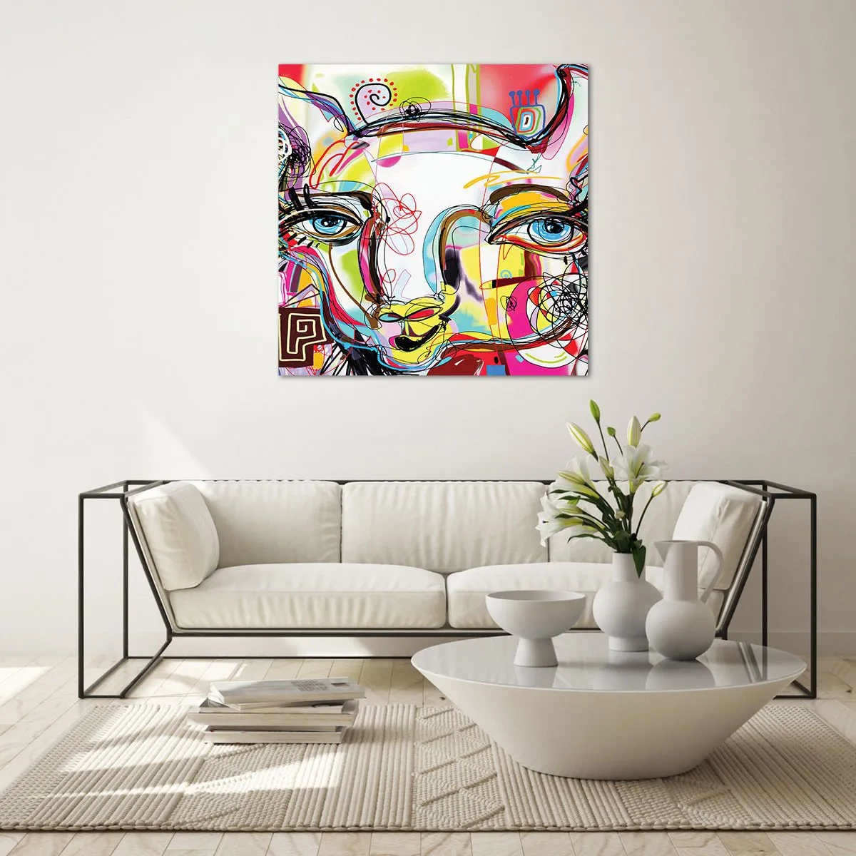 Obraz na szkle - Bogactwo kociej matury - 30x30 cm