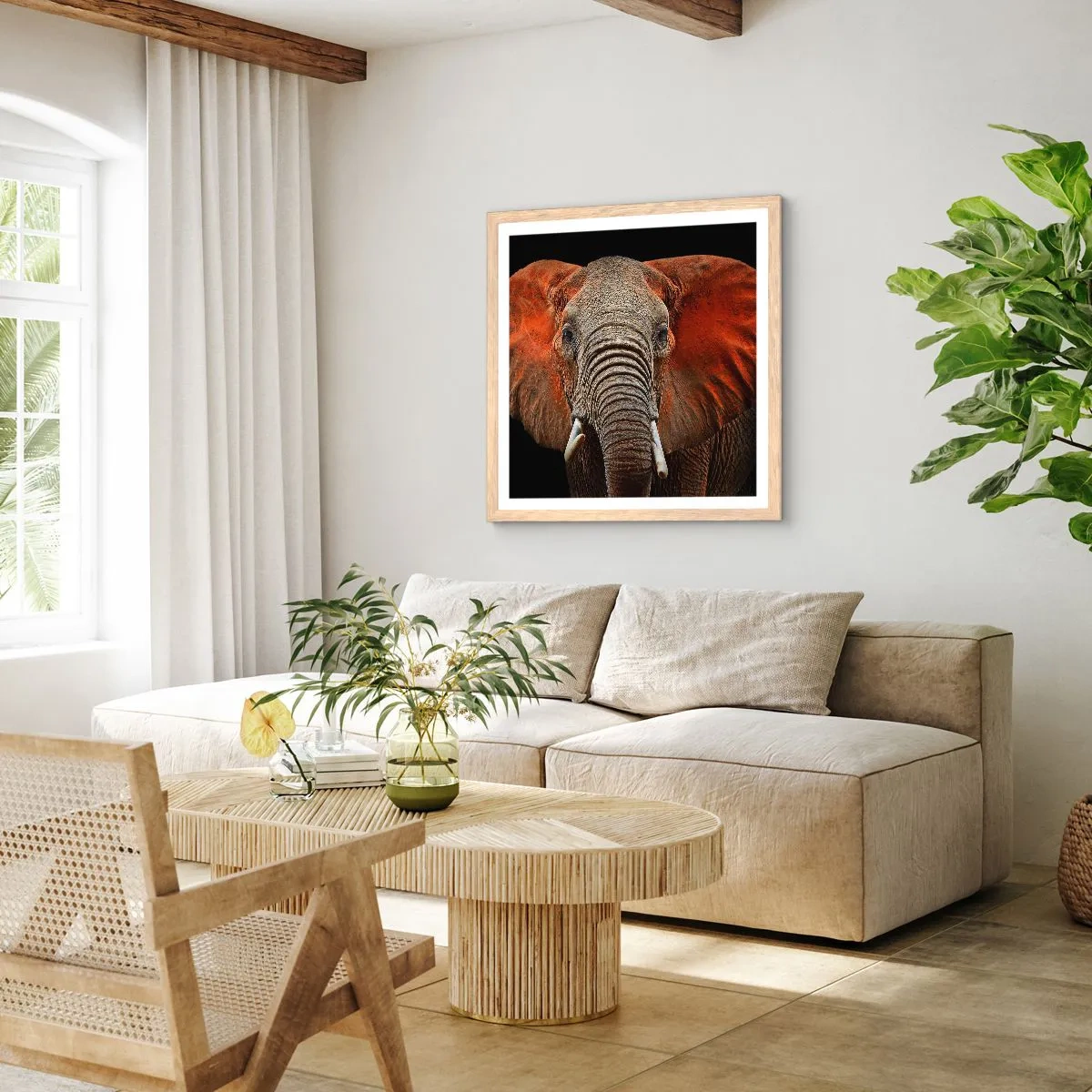 Plakat w ramie jasny dąb - Jestem dziki, a ty? - 60x60 cm