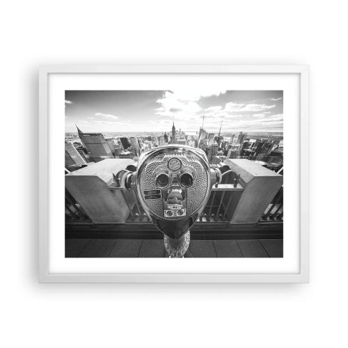 Plakat w białej ramie - Miasto nad miastami - 50x40 cm