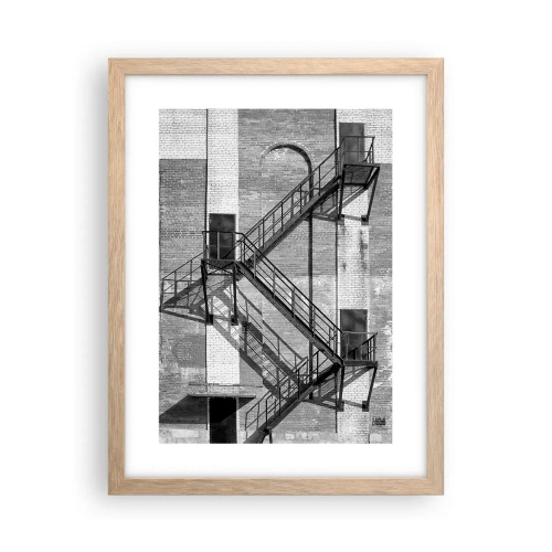 Plakat w ramie jasny dąb - Industrialny styl - 30x40 cm