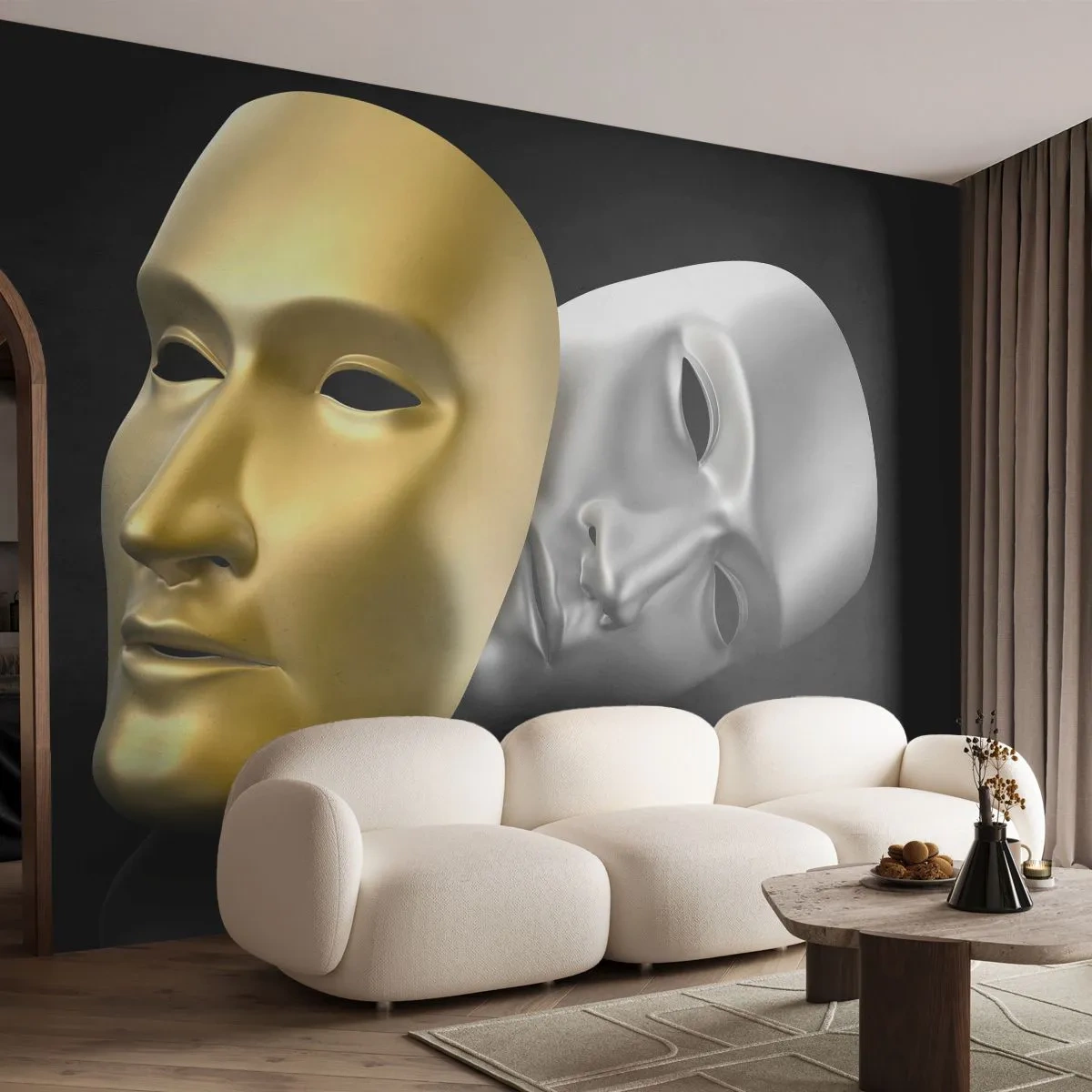 Fototapeta Premium Sand - Życie to jest teatr - Maska, Sztuka, Teatr - 300x210 cm