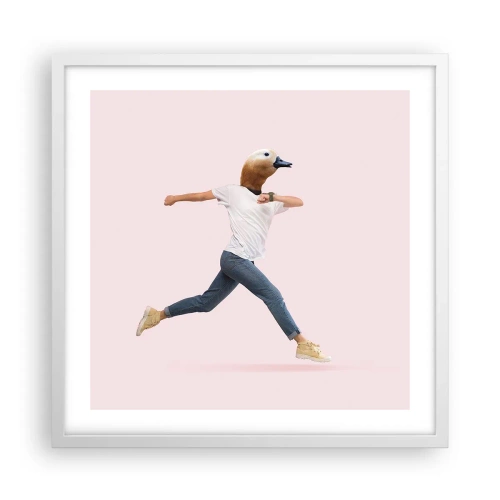 Plakat w białej ramie - Szczypta absurdu - 50x50 cm