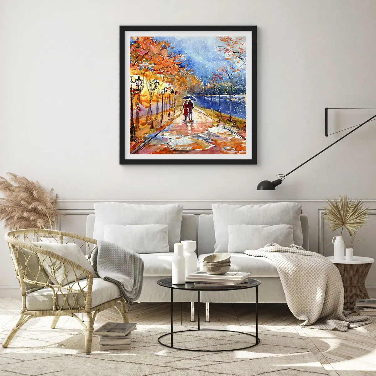 Plakat w czarnej ramie - Razem do granicy czasu - 40x40 cm