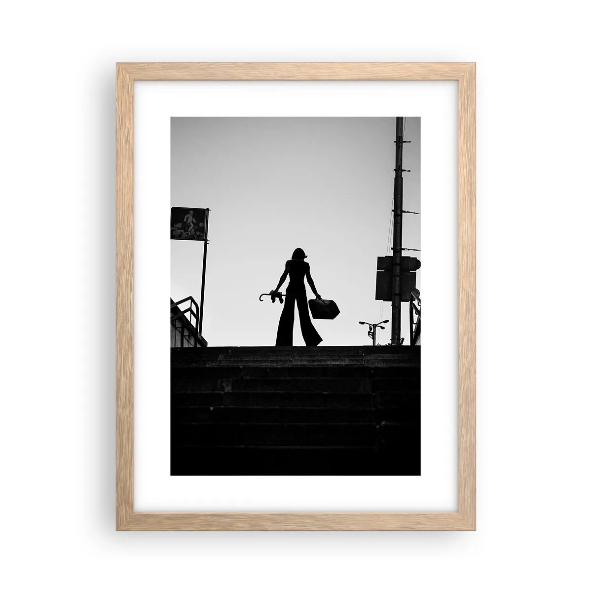 Plakat w ramie jasny dąb - Miejska wędrówka - 30x40 cm