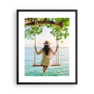 Plakat w czarnej ramie - Życie jest piękne - 40x50 cm