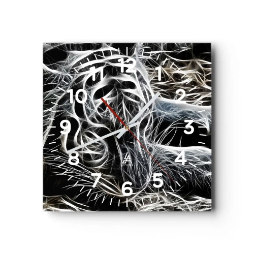 Zegar ścienny - Studium kociej lekkości - 40x40 cm