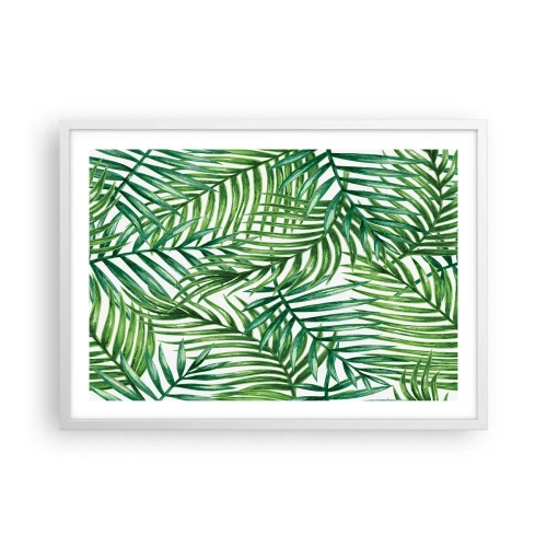 Plakat w białej ramie - Pod zielonym baldachimem - 70x50 cm