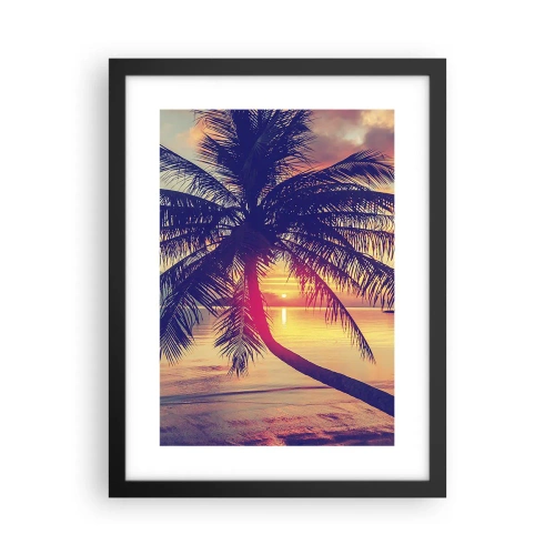 Plakat w czarnej ramie - Wieczór pod palmami - 30x40 cm