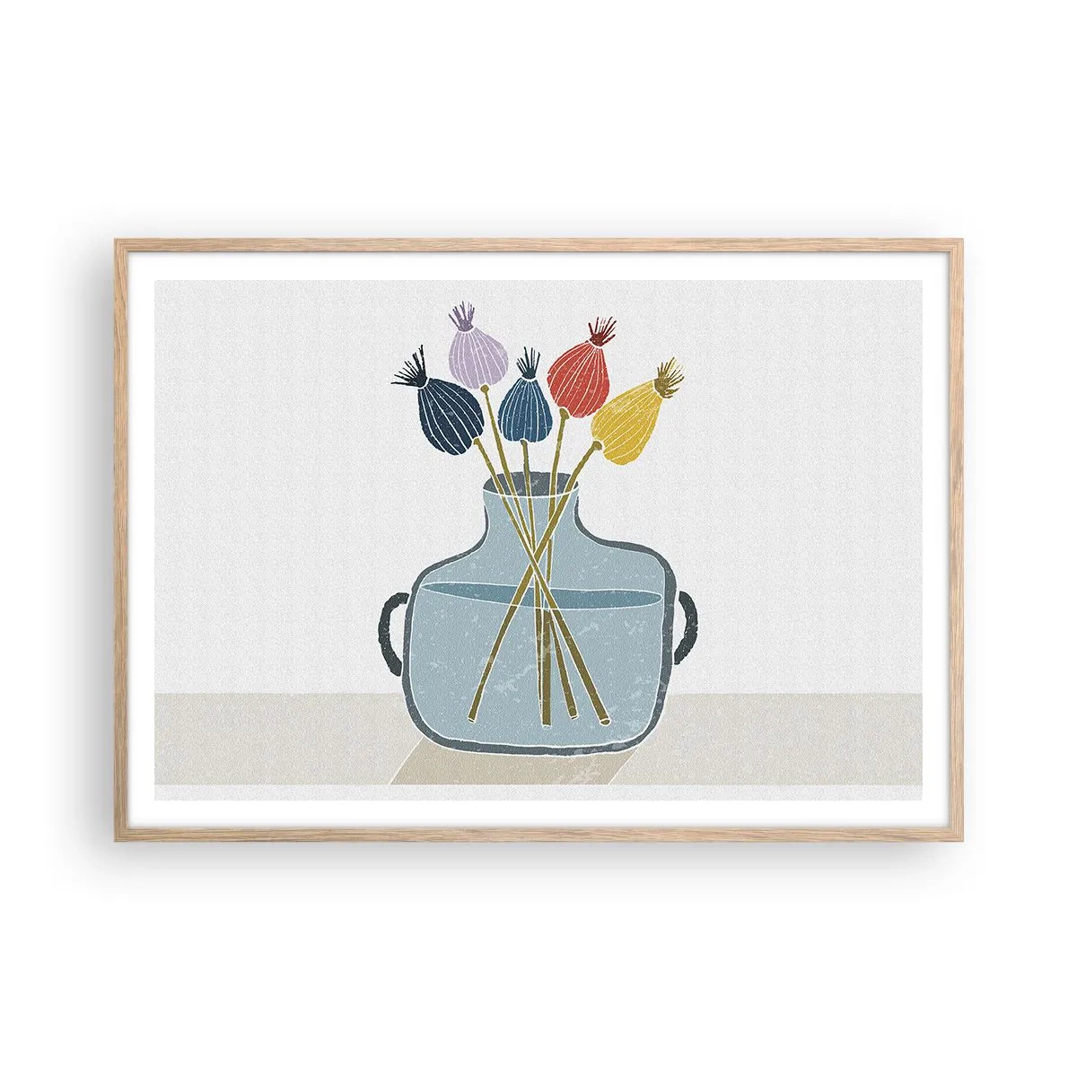 Plakat w ramie jasny dąb - Jak makiem zasiał - 100x70 cm