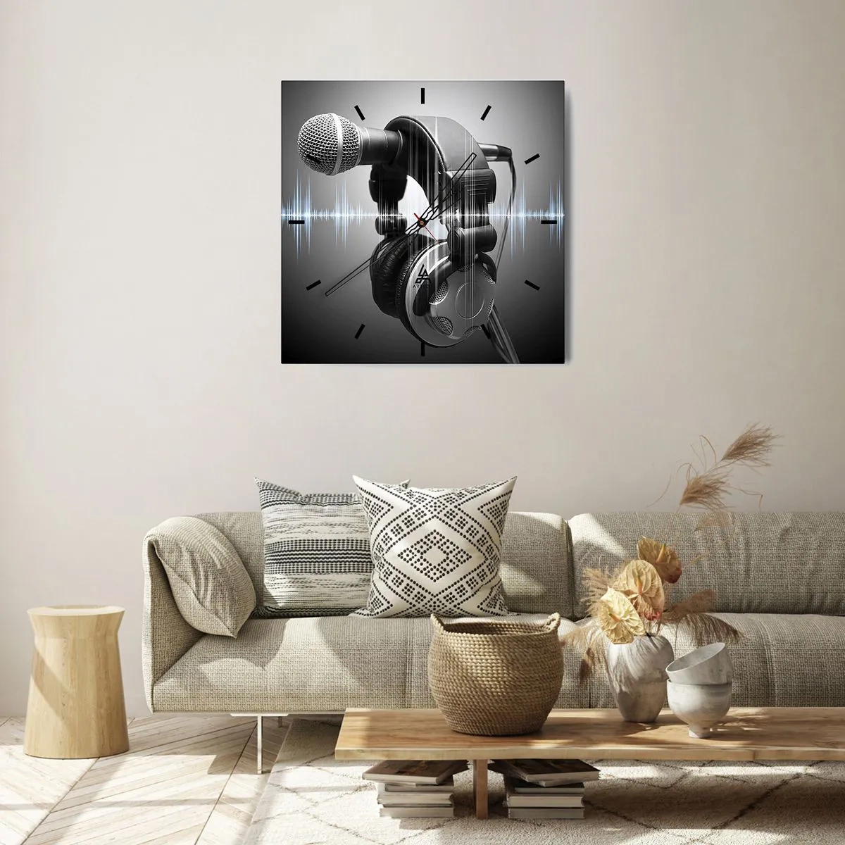 Zegar ścienny - Jeszcze słychać śpiew - 40x40 cm