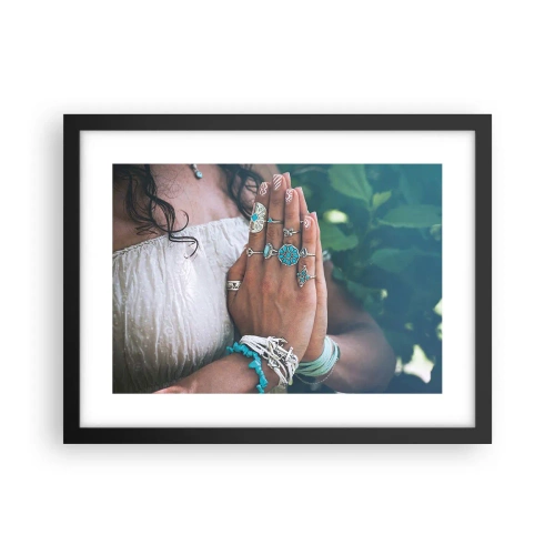 Plakat w czarnej ramie - Witaj w centrum bytu - 40x30 cm