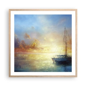 Plakat w ramie jasny dąb - W złotej zatoce - 60x60 cm