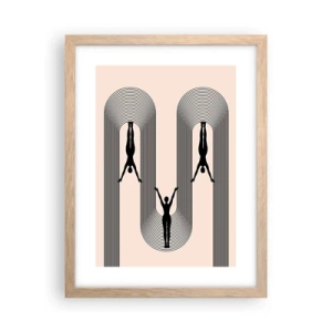 Plakat w ramie jasny dąb - Do góry nogami - 30x40 cm