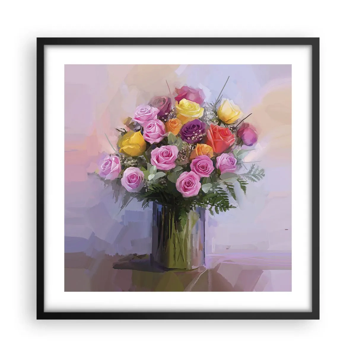 Plakat w czarnej ramie - Zatrzymane piękno - 50x50 cm