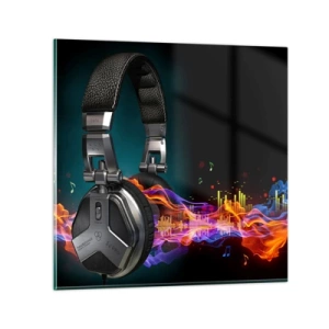 Obraz na szkle - W ogniu  muzyki - 30x30 cm