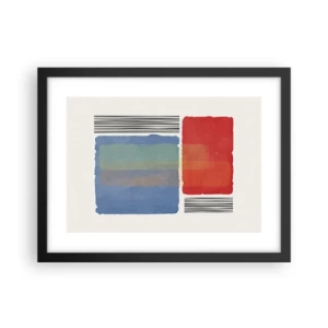 Plakat w czarnej ramie - Duch i litera geometrii - 40x30 cm