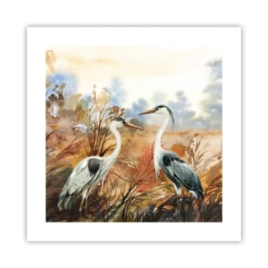 Plakat - Dokąd jesienią? - 40x40 cm