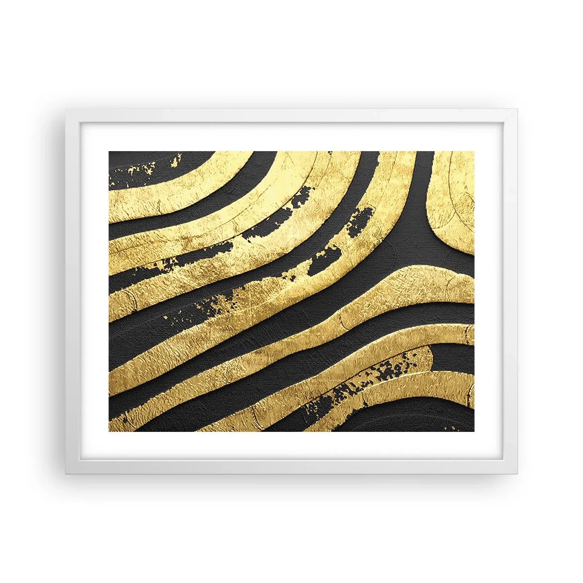 Plakat w białej ramie - Wszystko płynie - 50x40 cm