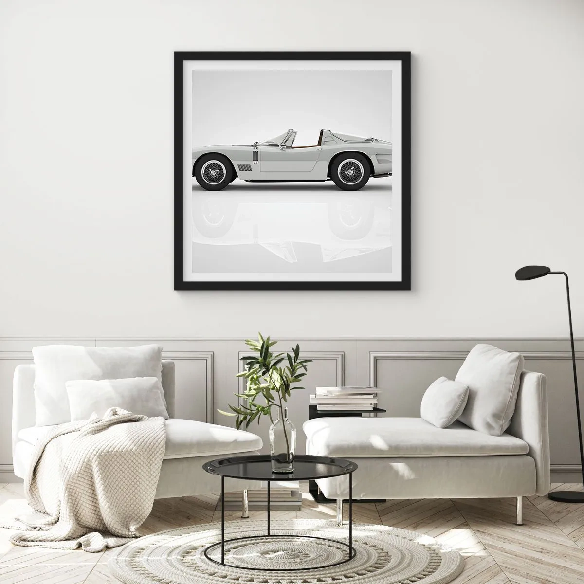 Plakat w czarnej ramie - Obietnica zabawy - 60x60 cm