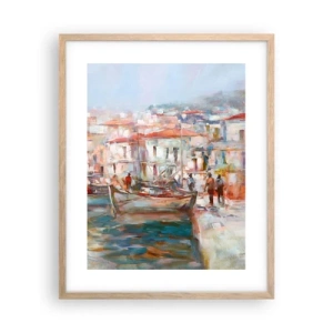 Plakat w ramie jasny dąb - Pastelowe wakacje - 40x50 cm