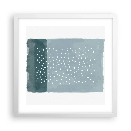 Plakat w białej ramie - Wyrosłe na błękicie - 40x40 cm