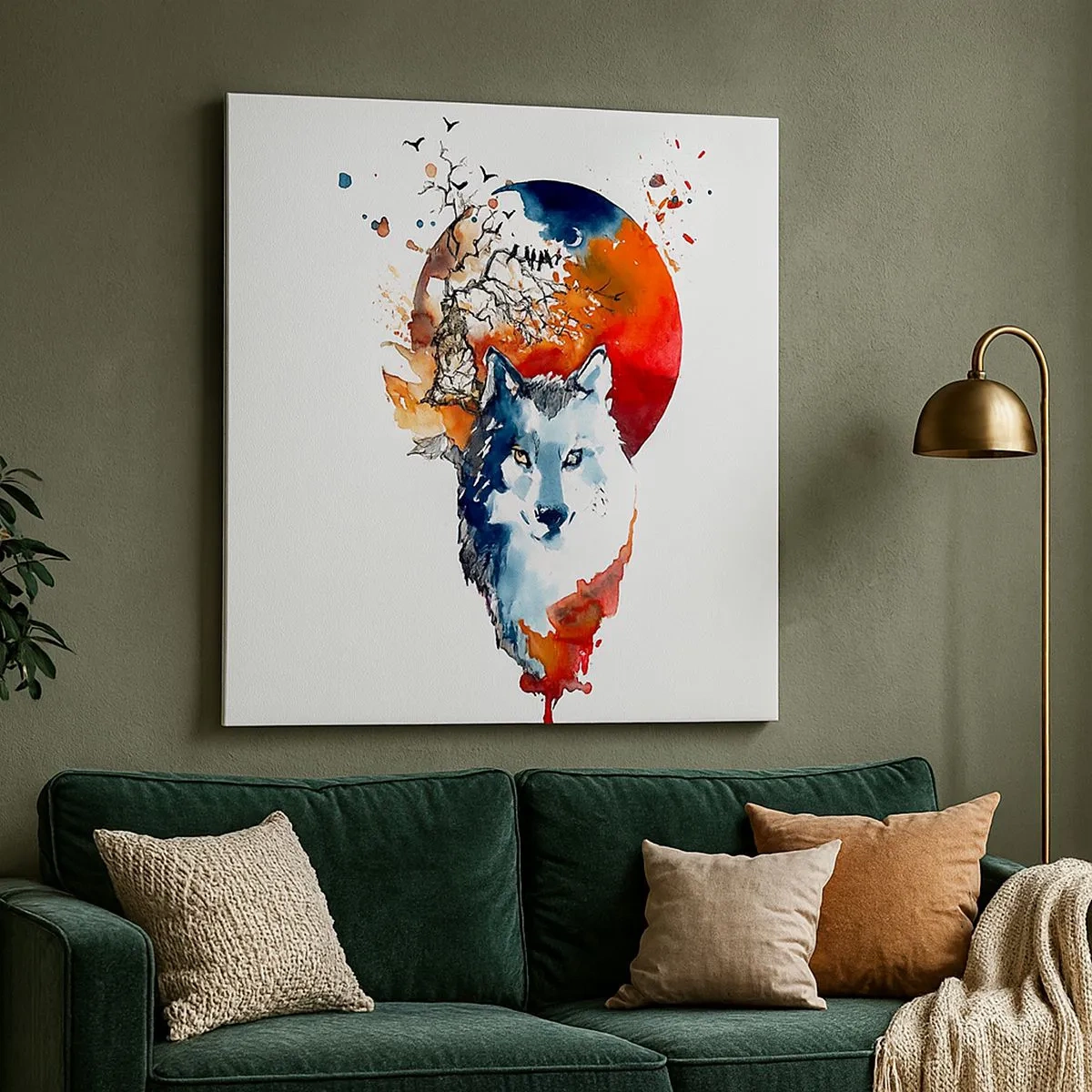 Obraz na płótnie - Nos w nos z nocą - 30x30 cm