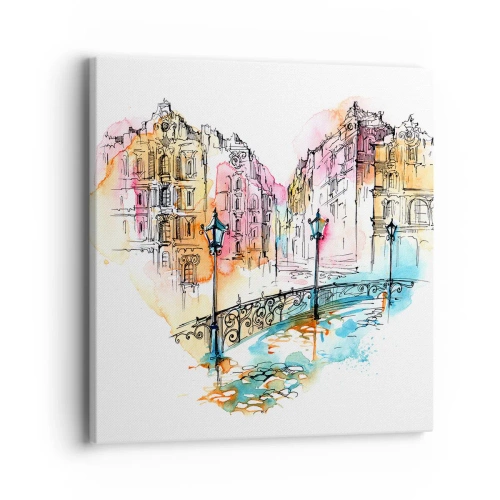 Obraz na płótnie - Serce miasta - 40x40 cm