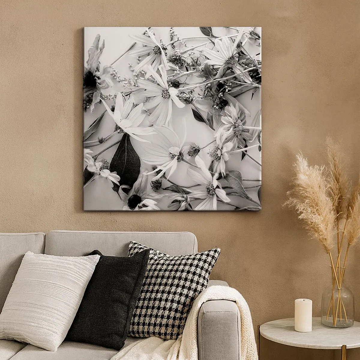 Obraz na płótnie - Nie-bukiet kwiatów - 30x30 cm