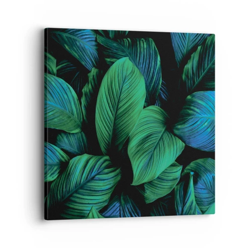 Obraz na płótnie - W zielonym tłumie - 40x40 cm