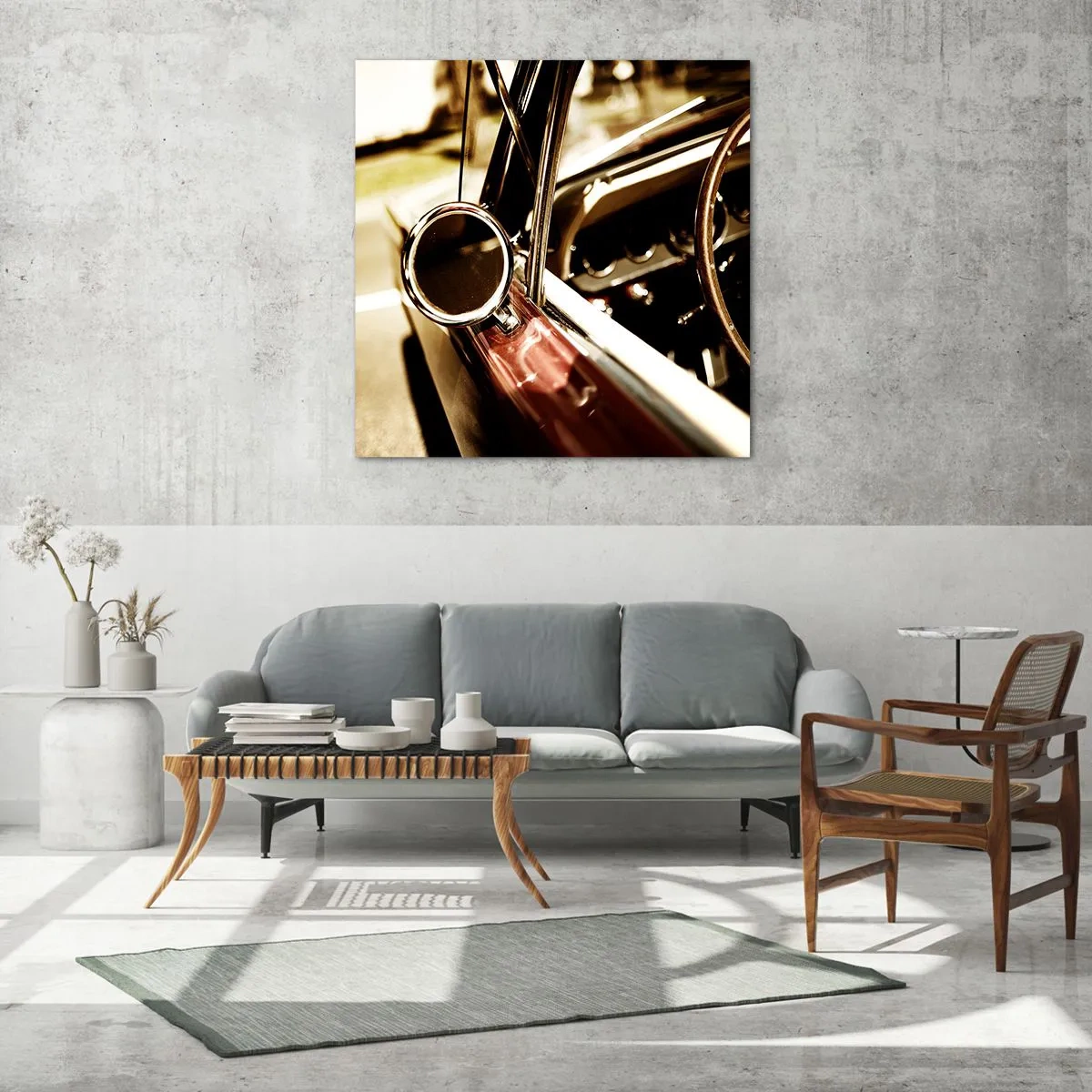 Obraz na szkle - Auto z duszą - 60x60 cm