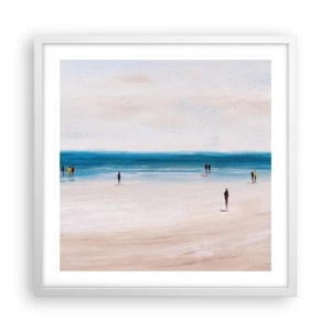 Plakat w białej ramie - Naturalna potrzeba - 50x50 cm