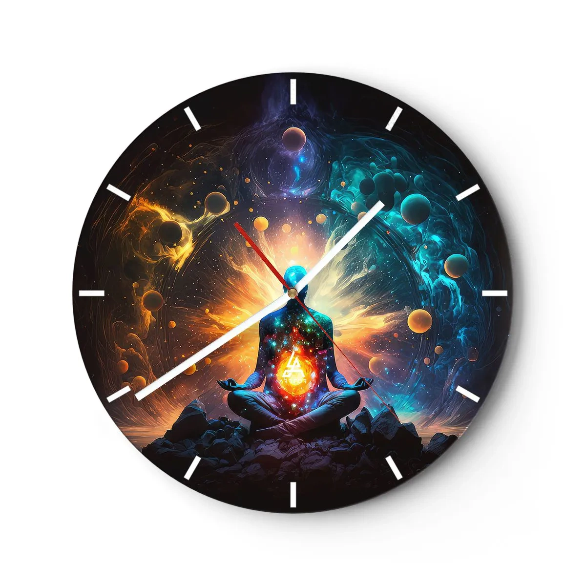 Zegar ścienny - Kosmiczny spokój - 40x40 cm