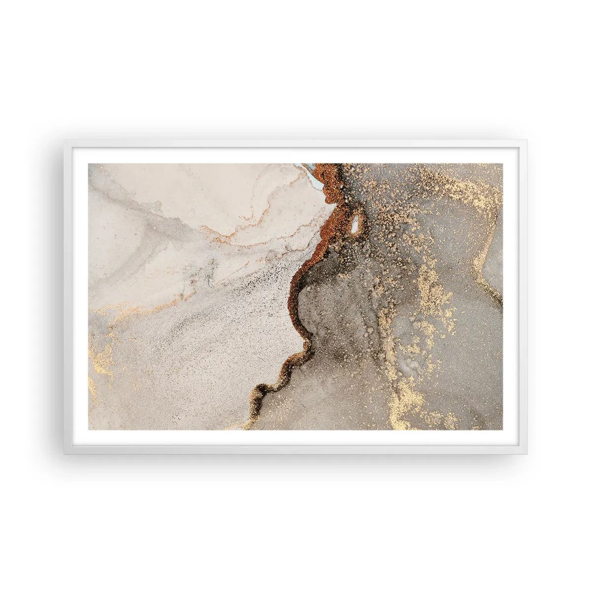 Plakat w białej ramie - Na granicy barw - 91x61 cm