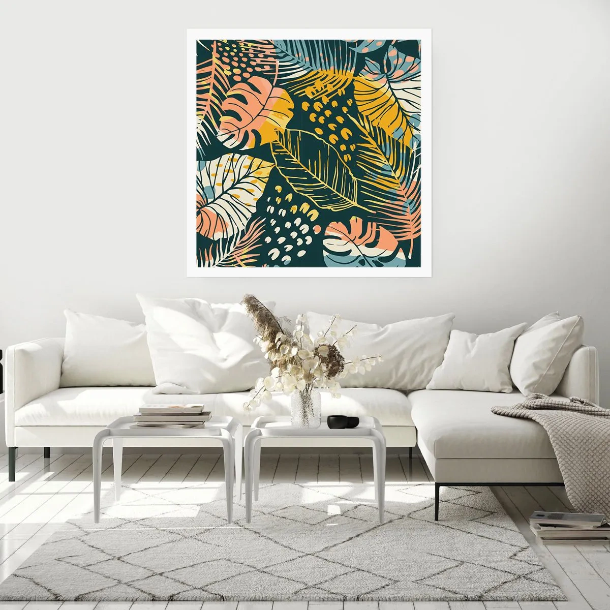 Plakat - Liściasta fantazja - 50x50 cm