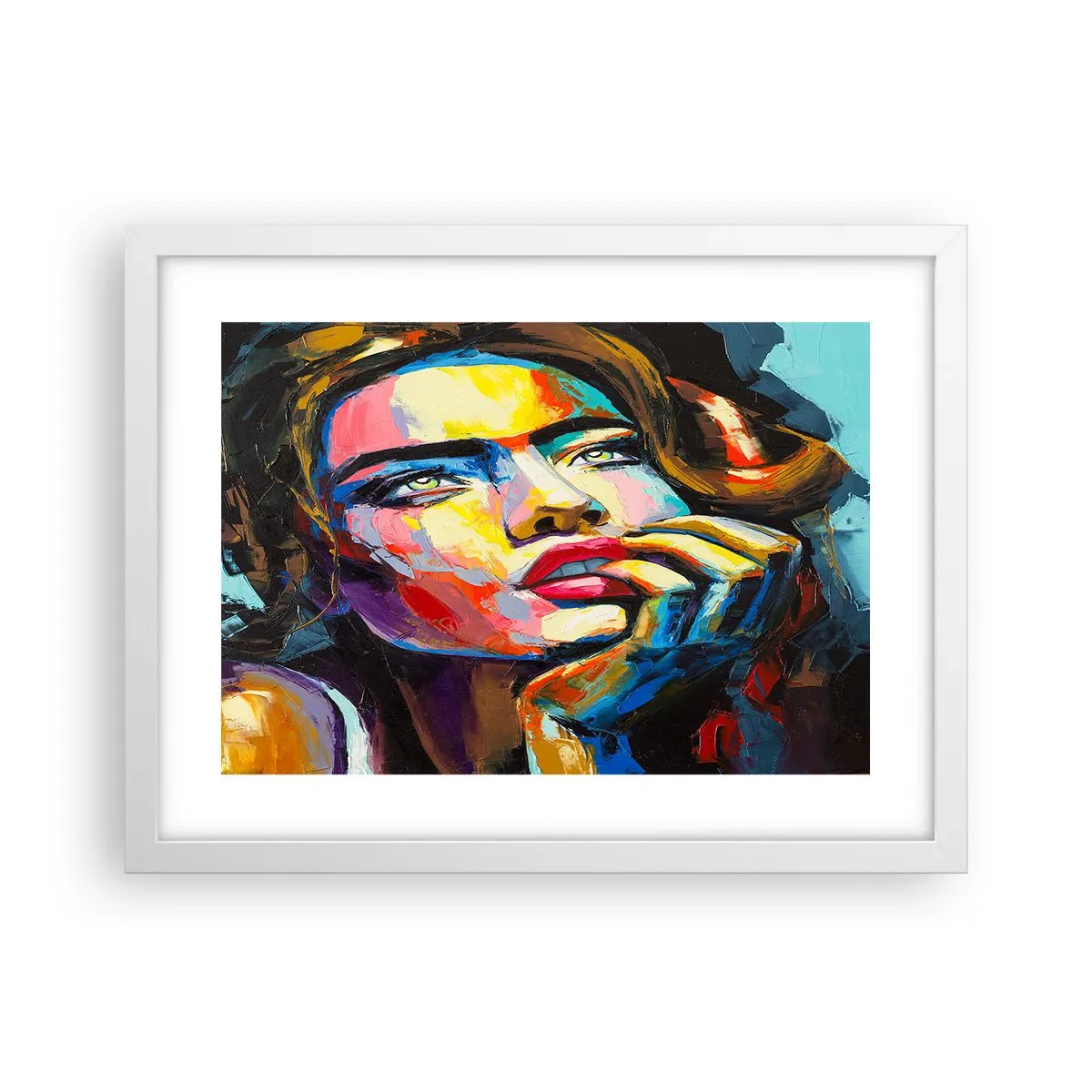 Plakat w białej ramie - Marzenia jak ptaki szybują po niebie - 40x30 cm