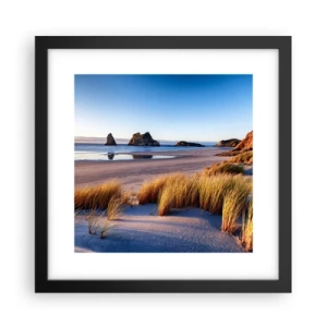 Plakat w czarnej ramie - Dla poszukiwaczy spokoju - 30x30 cm