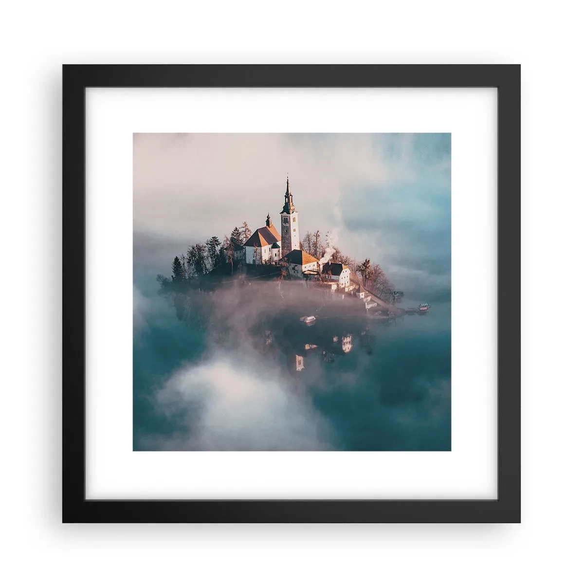 Plakat w czarnej ramie - Wyspa marzeń - 30x30 cm